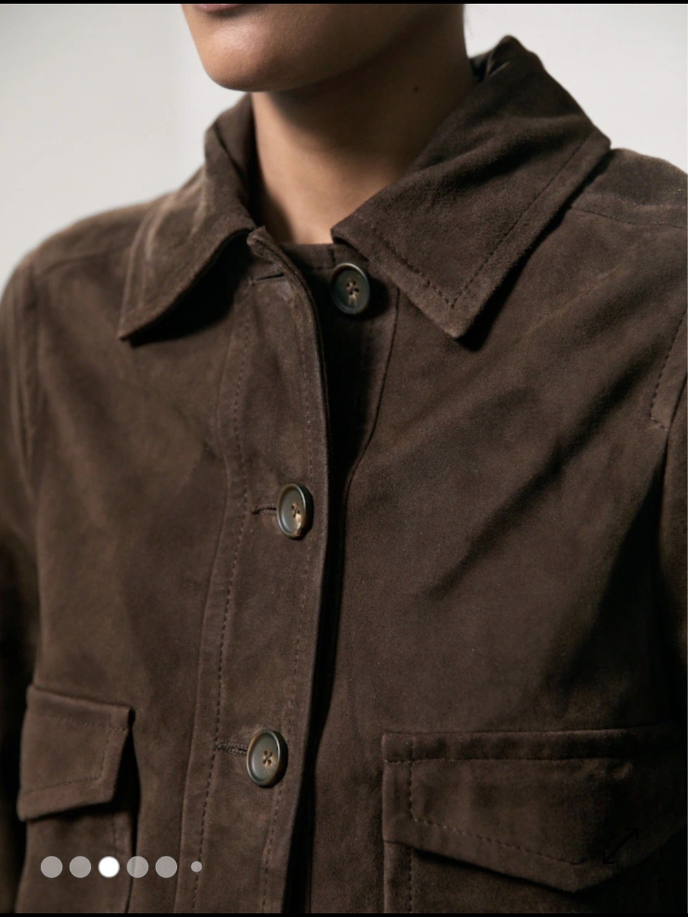 Reiss Suede Trucker Jacket Hanson Suede 6 $650 - Picture 3 of 9